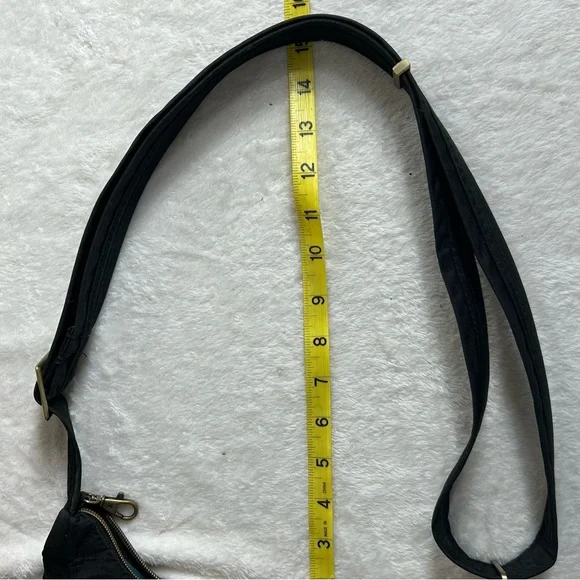 Travelon Black Crossbody Bag Gold Hardware Lockdown Features Anti-Slash Strap - Picture 10 of 16